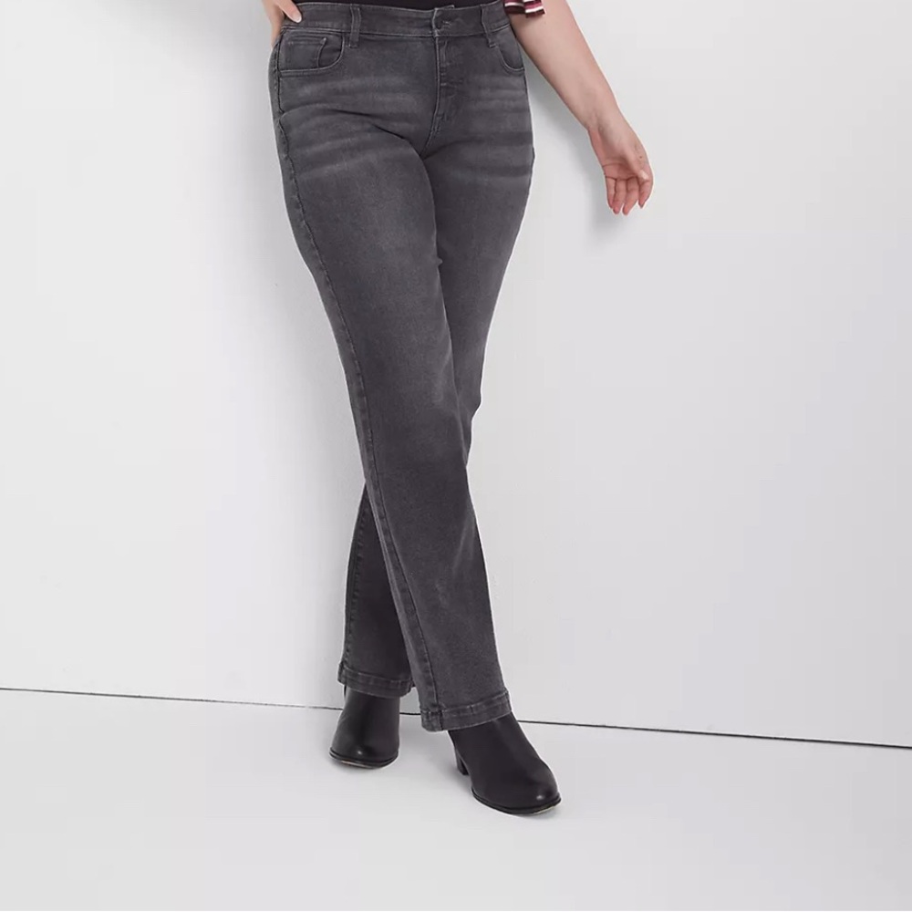 Lane Bryant Gray Straight Leg Jeans Modern Fit